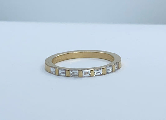 Gold Baguette Diamond  Band